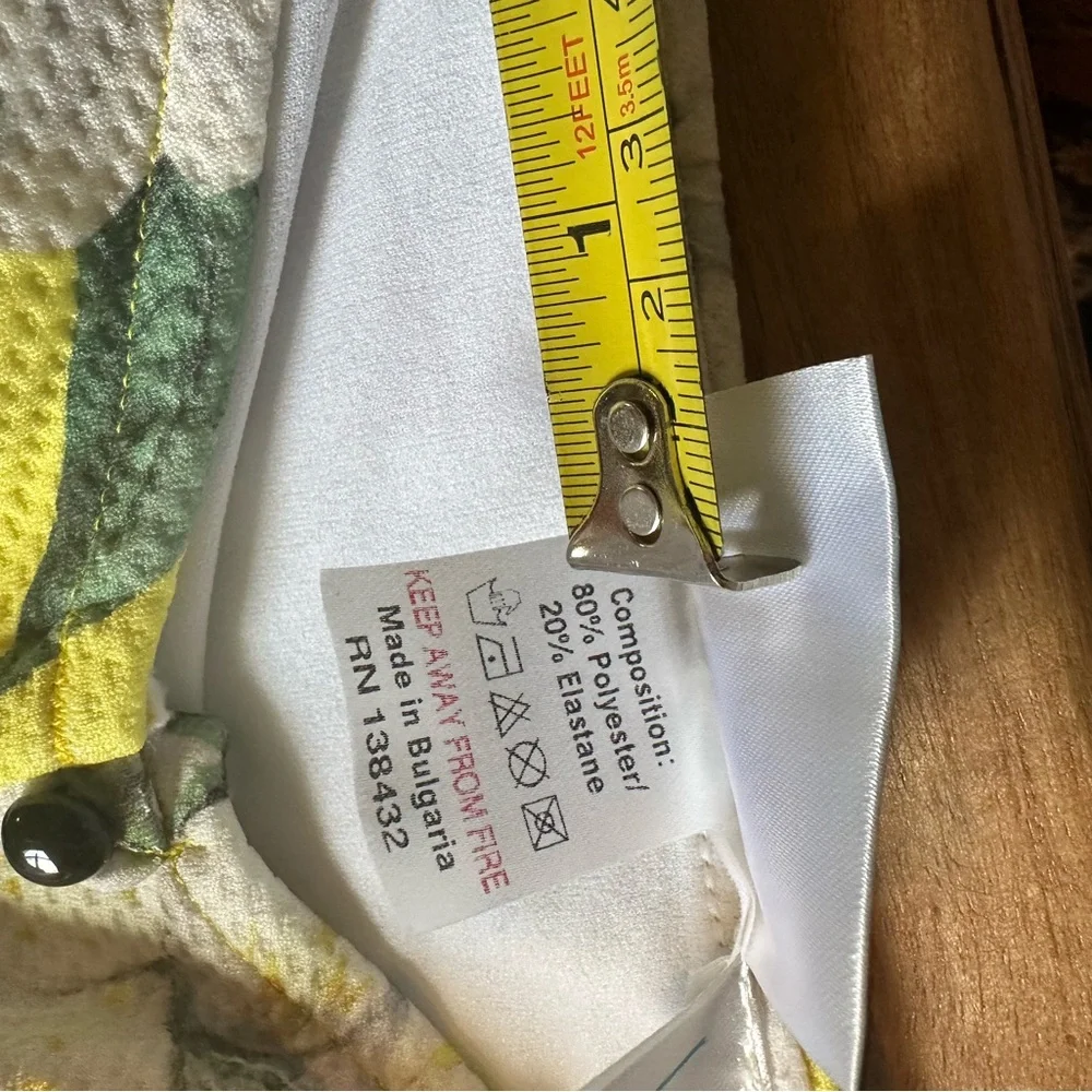 Modcloth Sissone Bikini Cropped Top Retro Yellow Floral - Picture 4 of 10